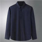 Long Sleeve T-shirts Stretch Cardigan Button Down Shirts Casual Men Clothing Solid Color Male Top