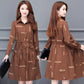 Large Size Windbreaker Mid-length Korean Style Autumn and Winter Jacket Women Are Thin Western Fashionversatile and Casual