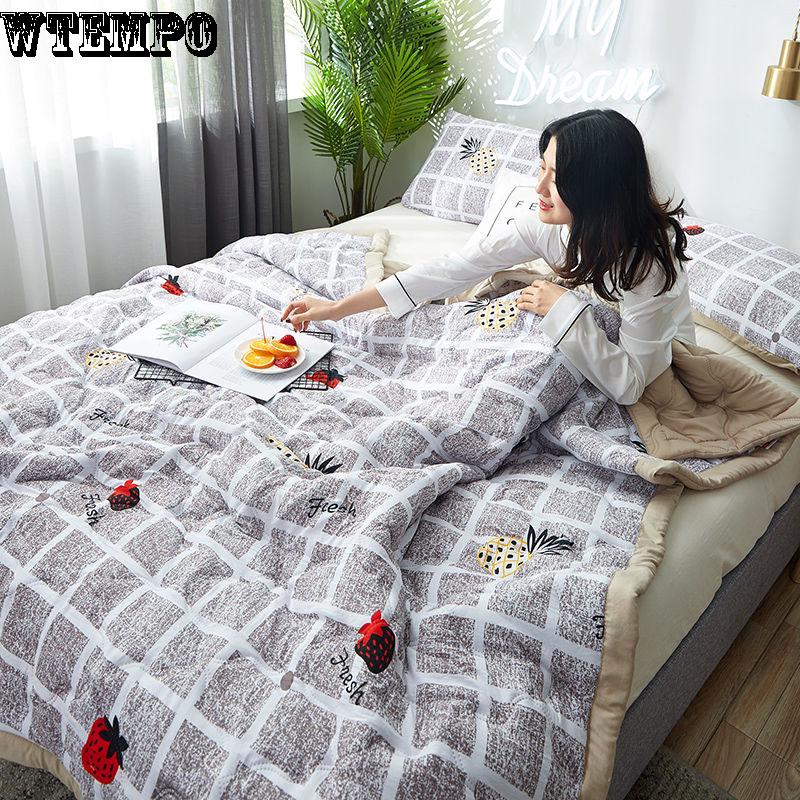 WTEMPO Cotton Summer Air Conditioner Is Cool By Summer and  Is Printed with Thin Quilt Comfort