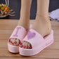 High Heel Summer Slippers Women's Thick Bottom Non-slip Wear-resistant Home Wear Slippers