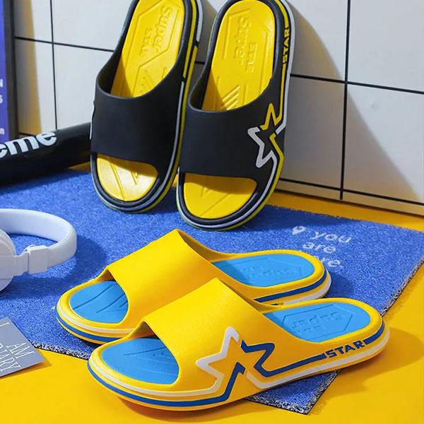 Men's Spring Large Size Indoor Soft Sole Flat Slippers Summer Outdoor Thick Heel Beach Sports Slippers