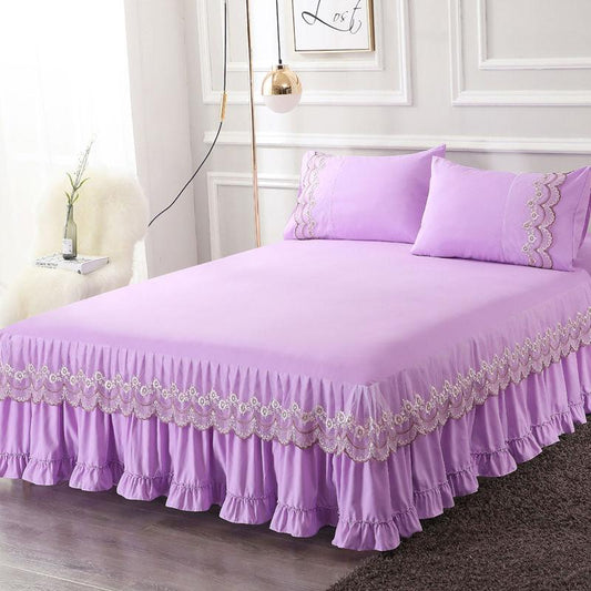 Bedroom Home Bed Skirt Korean Style Four Seasons One-piece Bedspread Lace Bed Sheet
