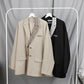 Thin Men's Casual Suits Loose Ruffian Handsome Single-piece Casual Slim Tops Single-piece Long-sleeved Warm Jackets Men's Short Jackets