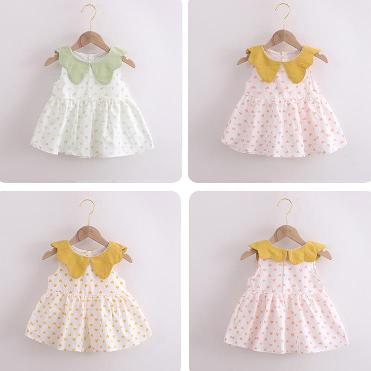 Summer  Korean Style Baby Girls' Dress 0-4 Year Old Children Lovely A-line Princess Dress Children's Dress