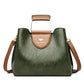 Genuine Leather Bag Women's Fashion Middle-aged Handbag Soft Leather Mother Shoulder Bag Cowhide Messenger Bag