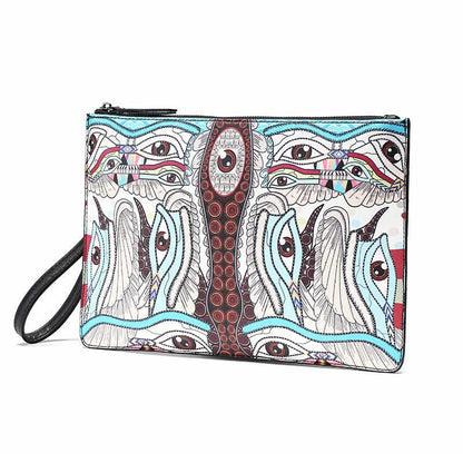 Business Briefcase Men Personality PU Leather Zipper Waterproof Handbag Ipad Bags Clutch Bag