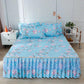 Four Seasons Universal Mattress Cover Thickened Cotton Sanded Mattress Dust-proof Bedspread Korean Lace Bed Skirt Single Piece