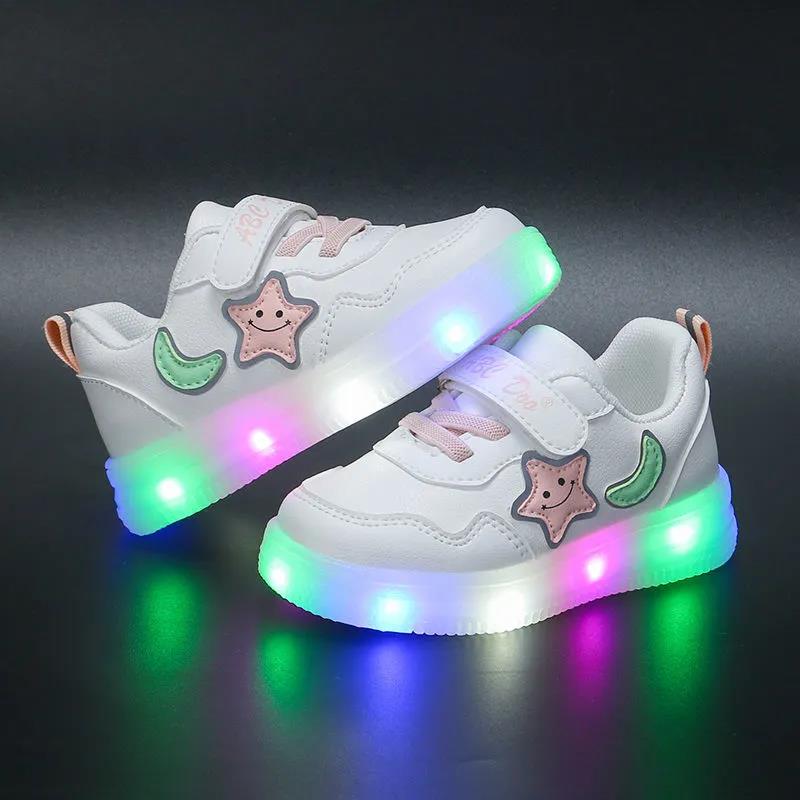 Spring and Autumn Small White Shoes, Board Shoes, Boys' Single Shoes, Girls' Toddlers, Non Slip and Wear-resistant Soft Soled Velcro, Versatile