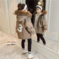 Girls' Padded Winter Jackets Korean Style Pie Overcome Children's Padded Jackets Big Children's Plus Velvet Padded Down Jacket