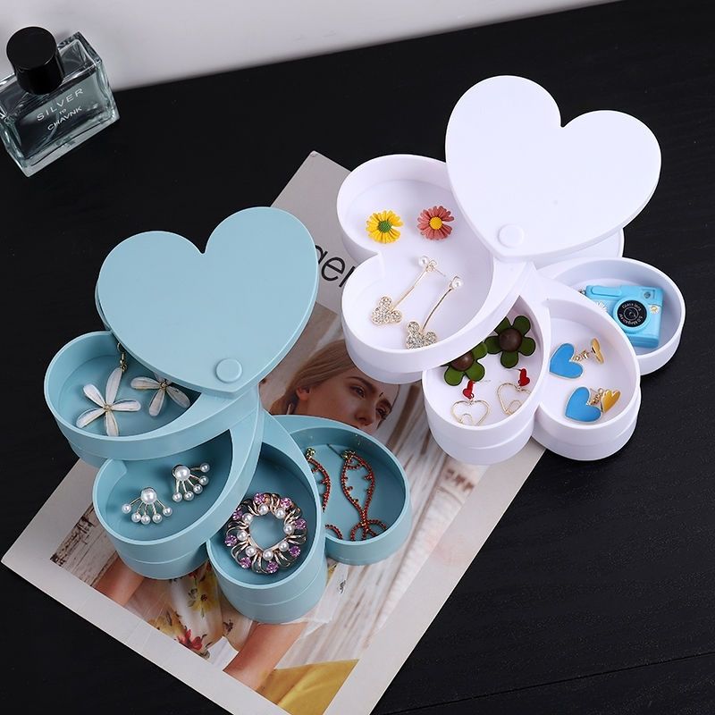 Rotating Jewelry Storage Box Multifunctional Necklace Earrings Earrings Japanese Multi-layer Storage Box