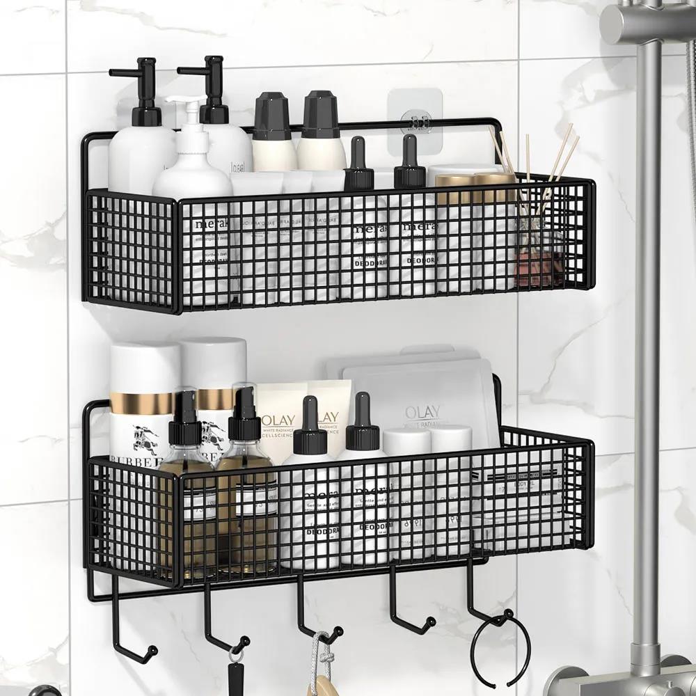 Toilet Rack Wall-mounted Storage Rack Free Punch Bathroom Washstand Wall Multi-function
