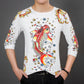 Casual T-shirt men's loose large size long-sleeved T-shirt men's long-sleeved T-shirt 3D printing