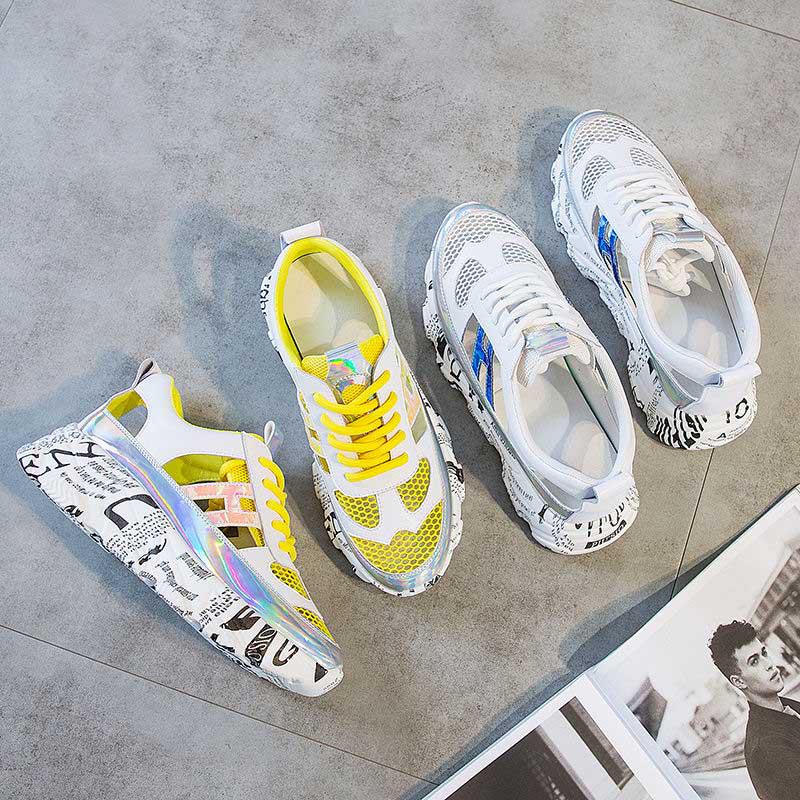 Plus Size 35-40 Summer Fashion Women Mesh Shoes Cutout Beach Casual Sandals Women Flip Flop Sandals