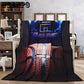 football Printing Flannel Lamb Cashmere Double Sided Blanket Thick Winter Warm