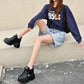 Inner Increase Women's Shoes Summer and Autumn White Shoes Korean Students All-match Casual Shoes Thick-soled Single Shoes