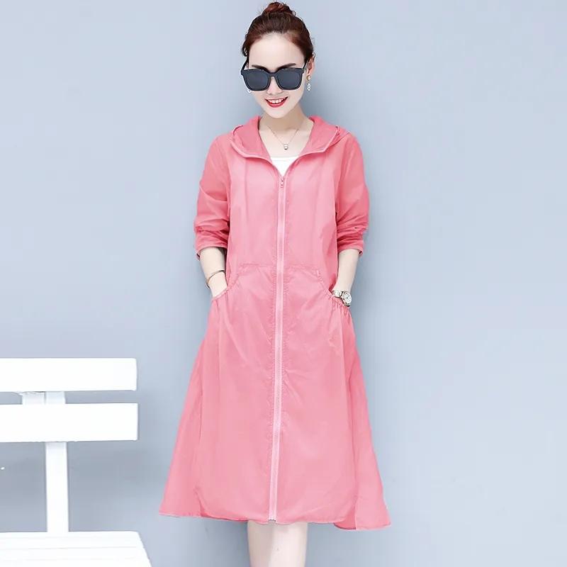 Spring and Summer Breathable Sun Protection Clothing Women's Mid-length Loose Large Size Sun Protection Clothing Women's Thin Coat