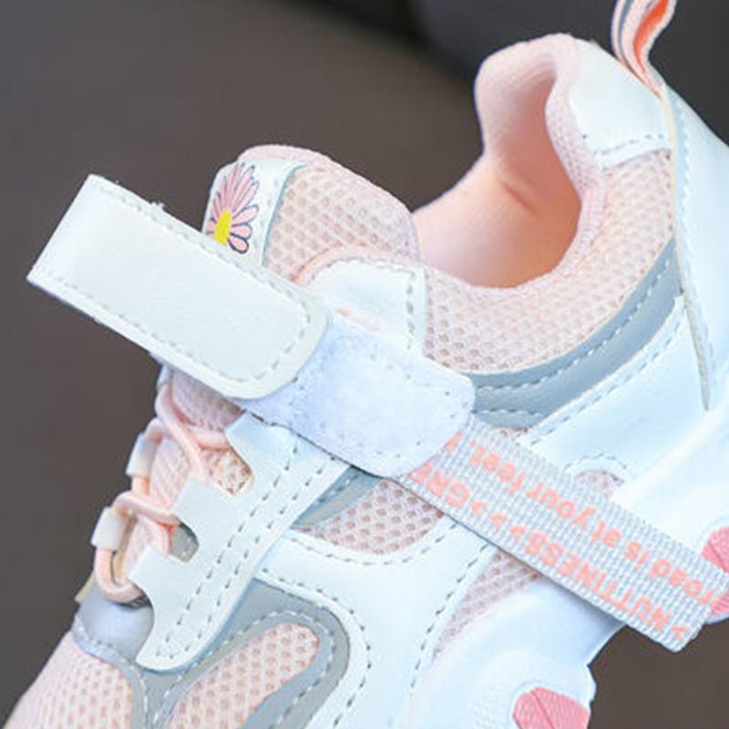 2021 Trend High Quality Children Sping Shoes Breathable Sneakers for Girls Lightweight Kids Sports Soft Bottom