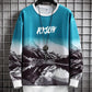 Men's Round Neck Sweater Autumn Trend Loose Long-sleeved Style Sweatshirts Fashionable and Handsome Upper Clothes