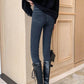 Autumn and Winter High Waist Slimming Plus Velvet Pants Pencil Pants Black Jeans