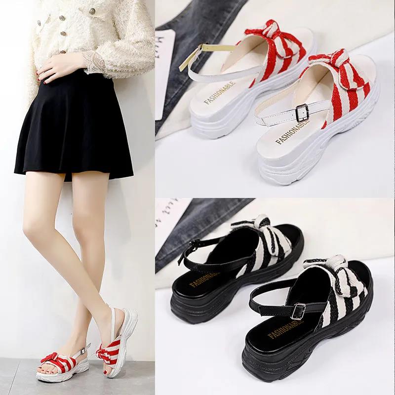 Summer Fashion Sandals Shoes Women Bow Sandals Slipper Indoor Outdoor Beach Shoes Female Slippers Plus Size