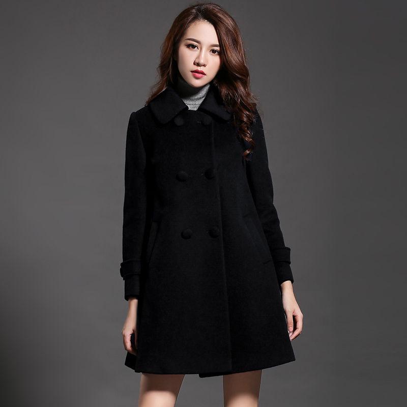 Autumn Winter Jacket Women Overcoat Wool Coat Plus Size 3xl 4xl Slim Blend Clothes Ladies Outerwear