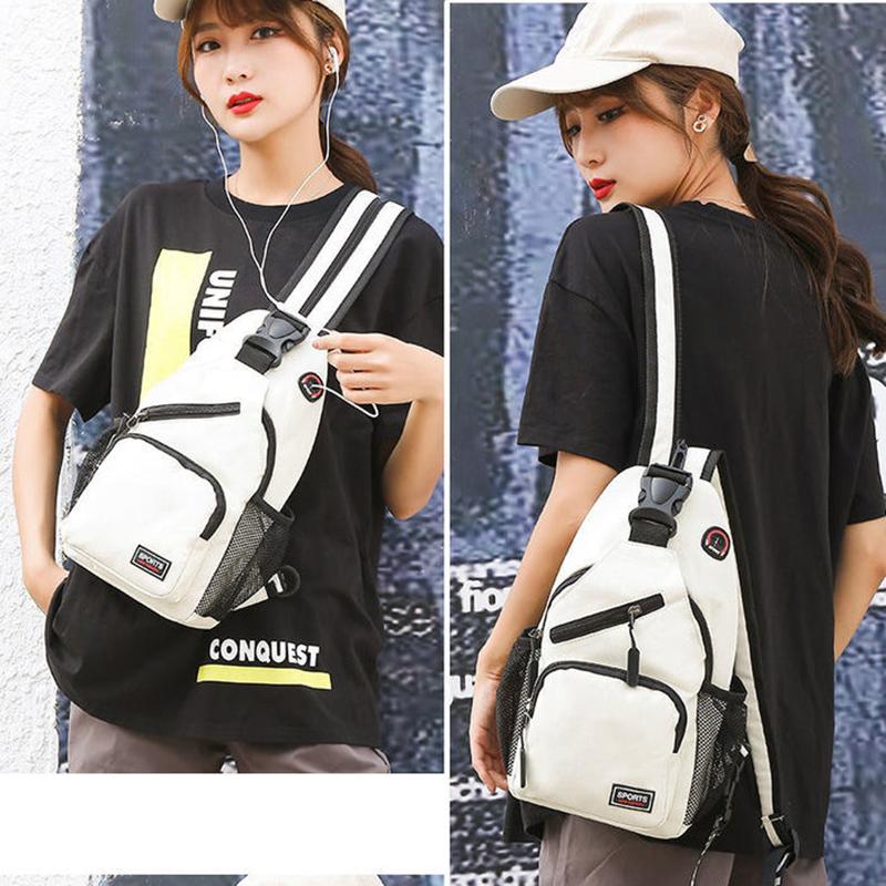 Fashion Ladies Cross-body Chest Bag Backpack Dual-use Large-capacity Male Trendy Brand Korean Version of The Wild Chest Bag Student Shoulder Bag