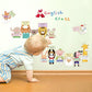 Cartoon animal wall stickers children room cabinet porch kindergarten layout English class wallpaper