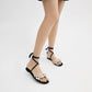Sandals Female Students Korean Version of Wild Summer Flat Fairy Style Flower Ankle Strap Light Sandals