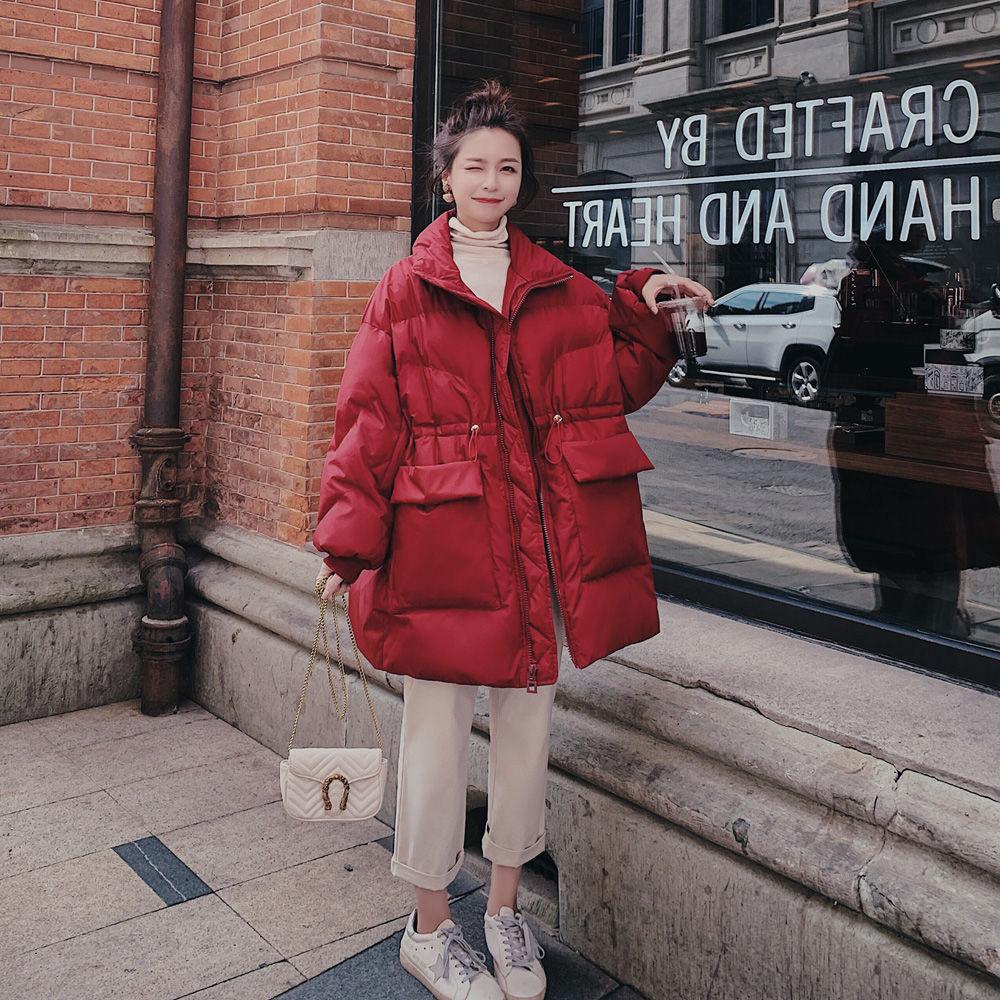 Winter Jacket Women's Warm Cotton-padded Coat Mid-length Trendy Cotton-padded Jacket Loose Thick Padded Jacket
