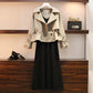 Suit Short Jacket Windbreaker Women's Jacket Plus Size Women's Fat Slim Vest Skirt Two-piece Suit Spring and Autumn