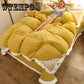 Bedding Set Pink Plush Winter Duvet Cover King Queen Size Quilt Cover Set Comforter Cover