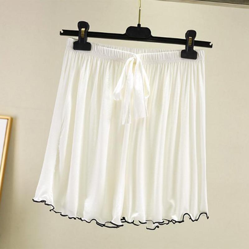 Loose Home Shorts Women's Solid Color Large Size Pants Outer Wear Casual Pants Ice Silk Summer Five-point Pants