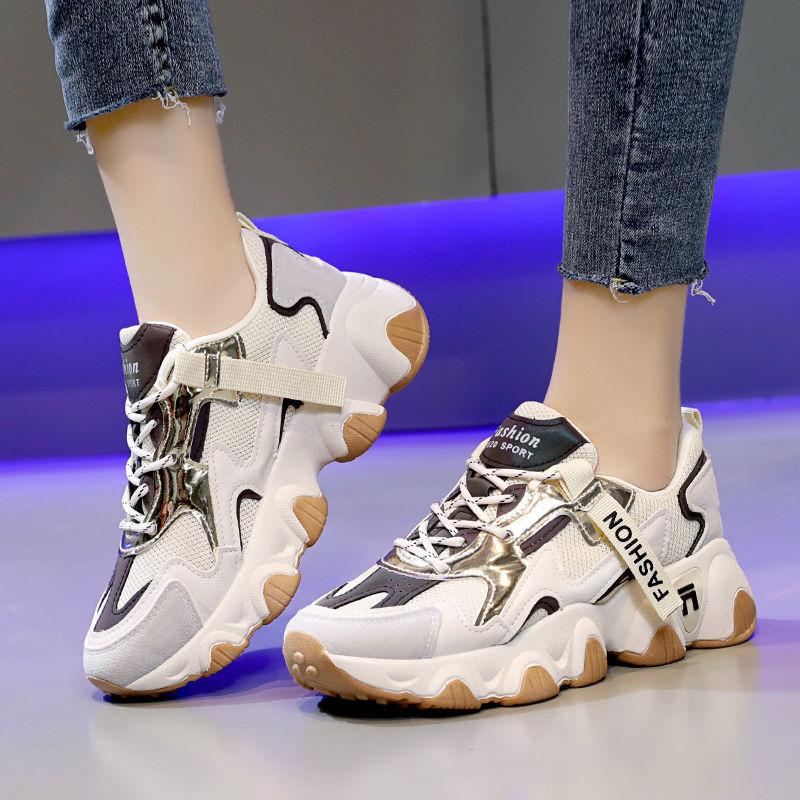 Heightened Travel Running Shoes Casual Student Breathable Sneakers All-match Comfortable Women Walking Sneakers