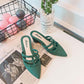 Summer Lazy Casual Fashion Thick Heel Sandals and Slippers Female Pointed Toe Korean Style Slope with Social Wear