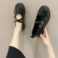 Small Leather Shoes Female British Retro Trifle Bottom Comfortable  Versatile Mary Jane Shoes High Quality