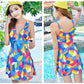 Swimsuit Women's Plus Size One-piece Skirt-style Boxer Swimsuit Covering Belly Is Thinner, Steel Support Gathered Swimsuit Sweet and Cute