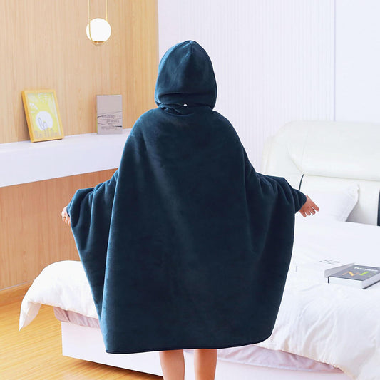 Blanket Siesta Blanket Blanket Winter Thickening Shawl Cloak Office Single Warmth Soft Blanket Double-sided Plus Velvet To Keep Warm and Breathable