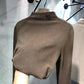 Double-sided Fleece Thick Sanded High-neck Bottoming Shirt Women Autumn Winter Korean Letter Embroidery Pullover Tops