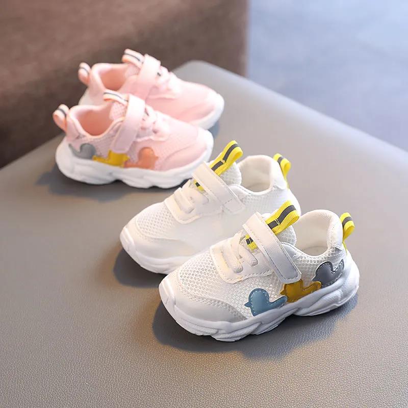 Summer Baby Sneakers Female Baby Shoes 0-1-3 Years Old Soft-soled Children's White Shoes Male Children's Sports Net Shoes