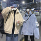 Men's Winter Men's Rabbit Velvet Stand-up Collar Cotton-padded Jacket Design Sense Cute Bear Loose Warm Jacket