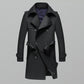 Windbreaker Men's Autumn and Winter Mid-length Woolen Coat Plus Size