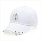 Solid Color Fashion Personality Couple Hat Iron Ring Pendant Three Ring Cap Female Outdoor