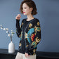 Ethnic Style Printed Sweater Cashmere Knitted Bottoming Sweater Women Winter Warm Woolen Sweater Plus Size Jumper Tops