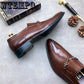 Set of toe scalp shoes fashion men's suede leather comfortable breathable casual business shoes