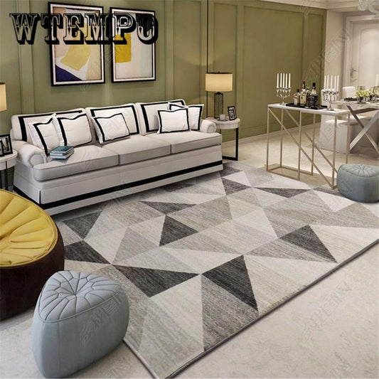 Geometric Mosaic Bedroom Bedside Blanket Super Soft Carpet Machine Washable Floor Mats