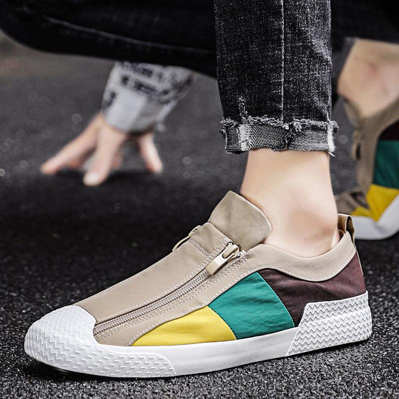 Men's Slip-on Lazy Sneakers Trendy All-match Old Beijing Cloth Shoes Summer Casual Canvas Shoes