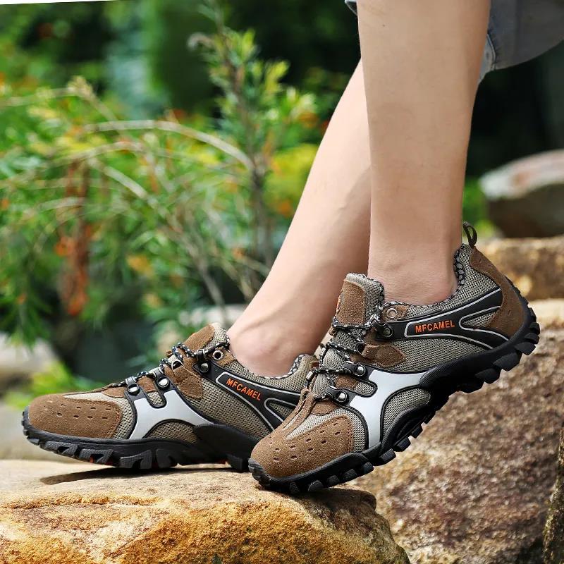 Unisex Hiking Shoes Outdoor Sports Shoes Non-slip Wear-resistant Hiking Shoes Breathable Lightweight Running Shoes Camping Fishing