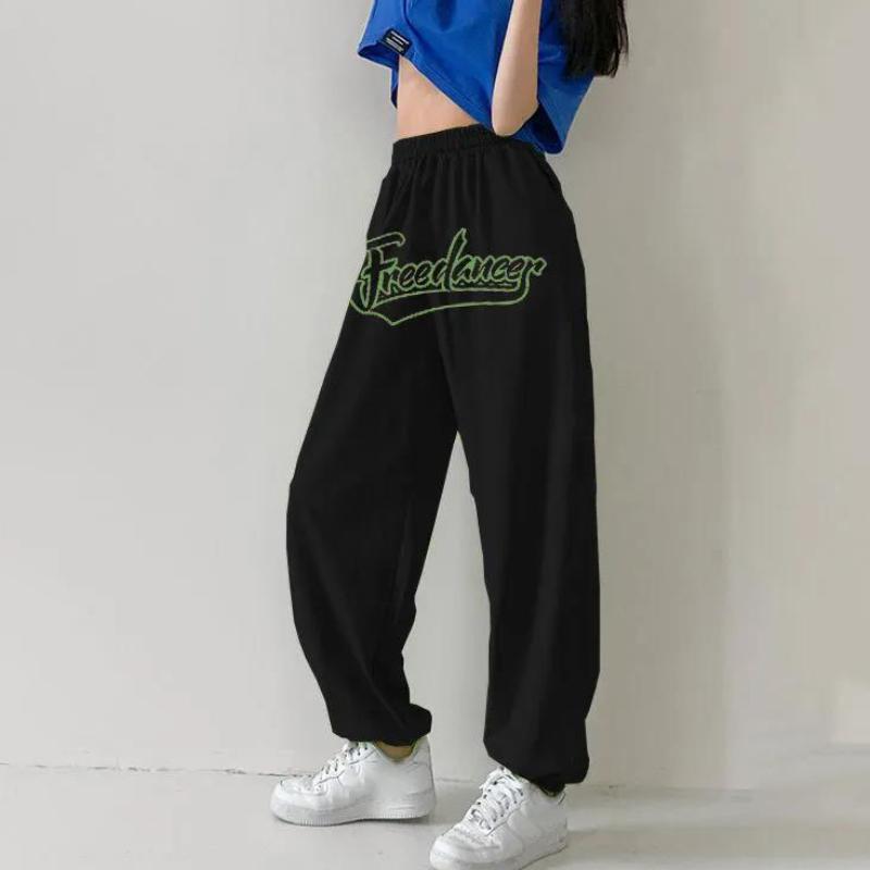 Summer Sports Pants Women Loose Personality Letter Beam Pants Tide Men and Women with The Same Paragraph Jazz Dance Harem Pants