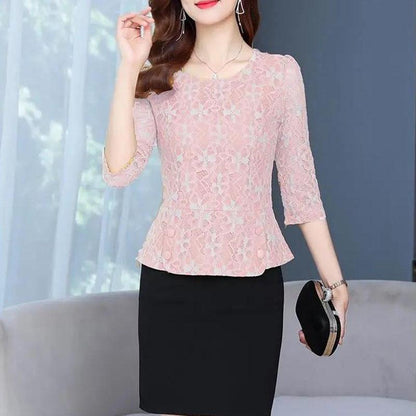Women's Summer Short Sleeve T-Shirt  Round Neck Loose Print Cropped Top