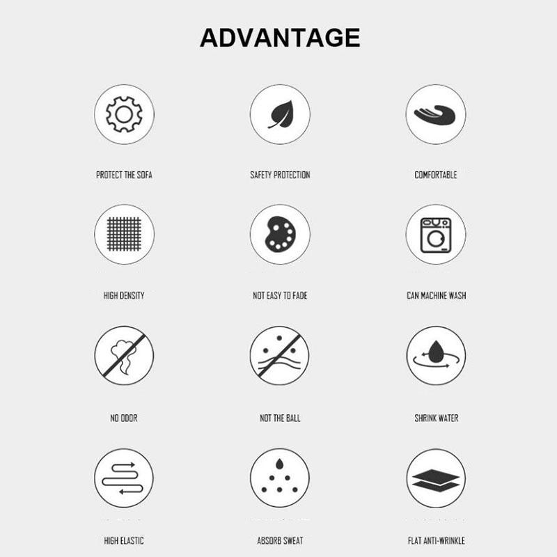 1/2/3/4 Seats Stretch Sofa Cushion Cover for Pet Kids Waterproof Furniture Protector  Spandex Washable Removable Slipcover